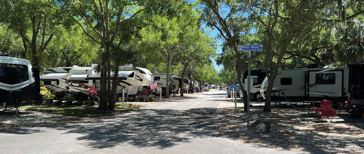 Bien ombragée, la vieille section du Bay Bayou n’en demeure pas moins très agréable et chaleureuse. - Magazine Camper