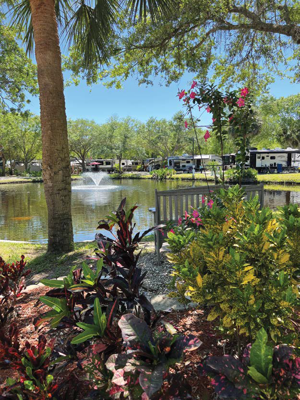 Plusieurs étangs donnent un caractère zen au Bay Bayou. - Magazine Camper