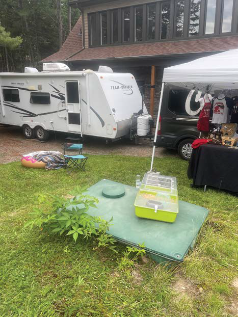 Le rat domestique de la famille, dont on peut voir la cage, est souvent du voyage. - Magazine Camper